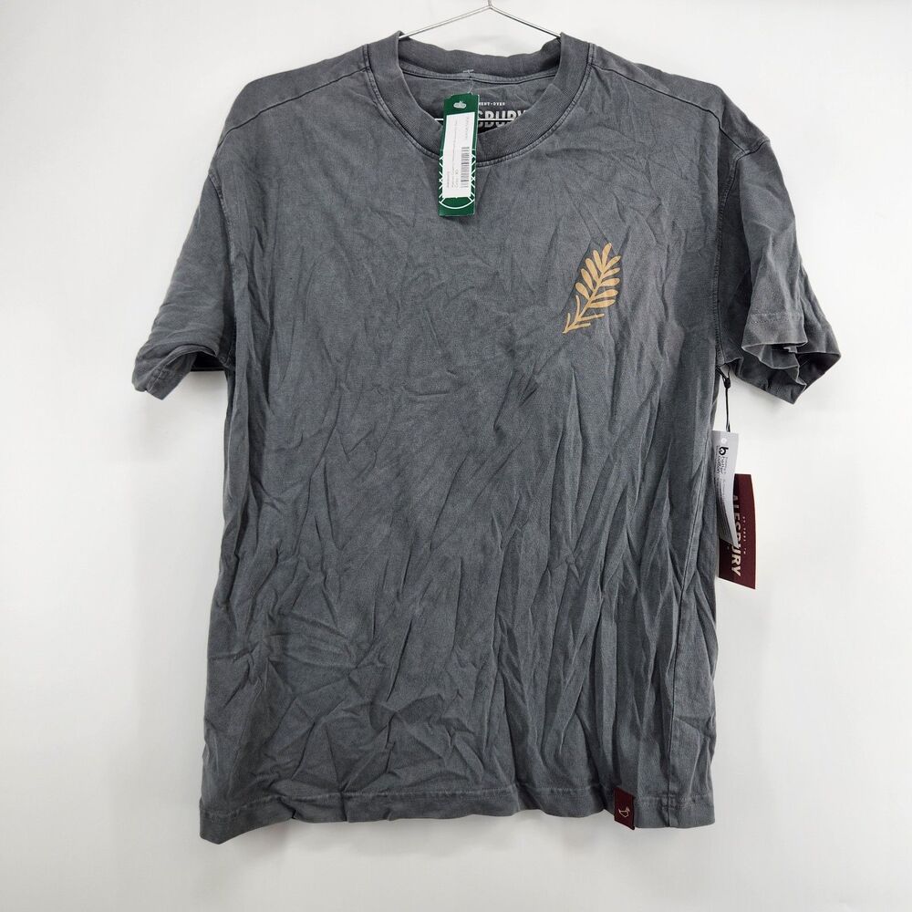 Alesbury Grey XS Washed Graphic Heavyweight Relaxed Fit Tee‎ NWT